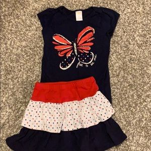 Gymboree 4T 4th July Red, white, blue outfit